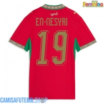 Camisa de time de futebol Marrocos Youssef En-Nesyri #19 Replicas 1º Equipamento Feminina Mundo 2026 Manga Curta